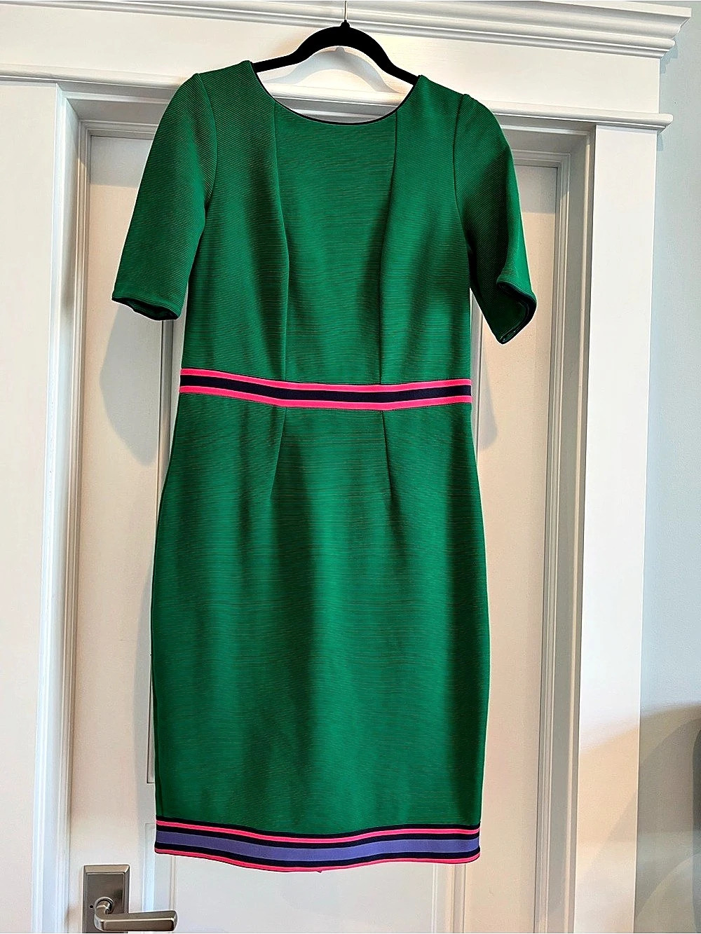 Boden Green Color Block Dress Size 8 Like New